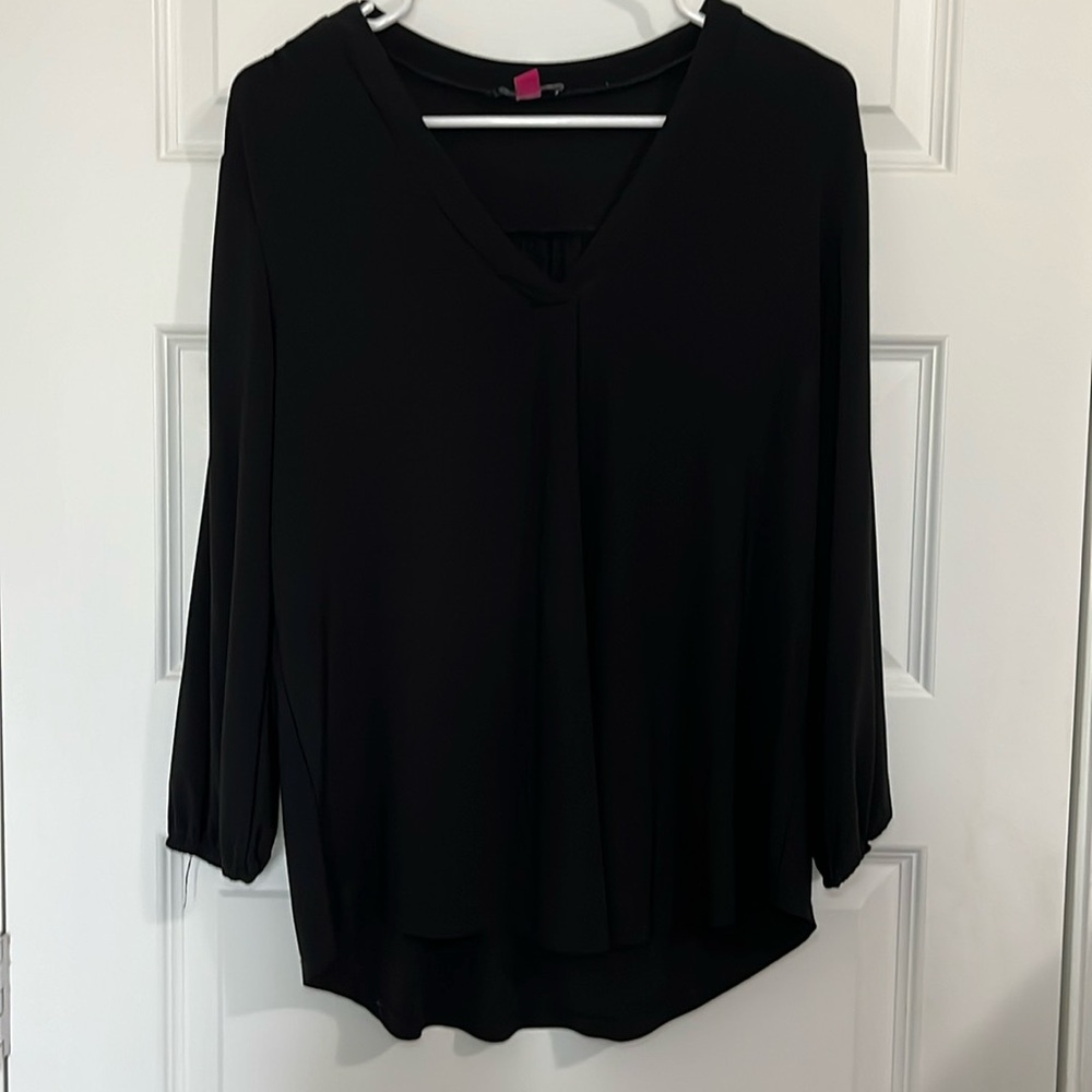 Vince Camuto, black Work blouse size medium heavier weight blouse material